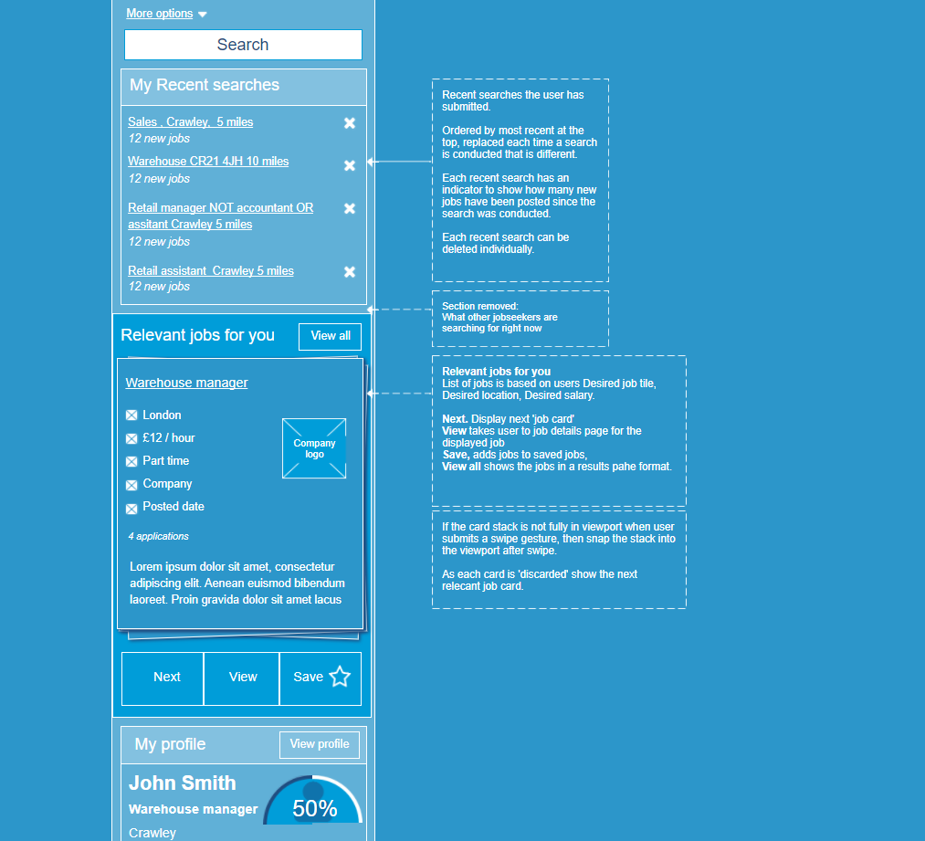 wireframe of TJ mobile homepgae